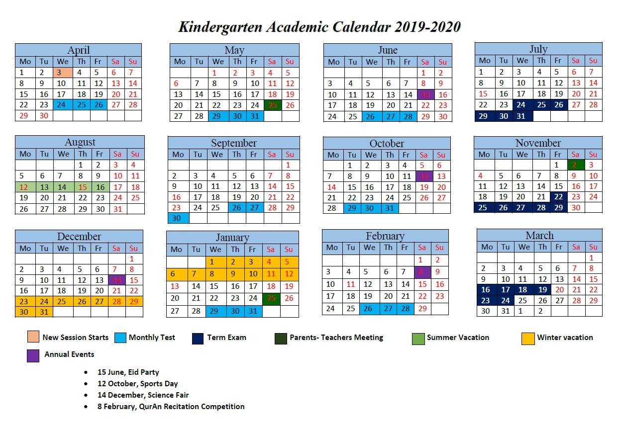 KG calendar 2019 2020 1